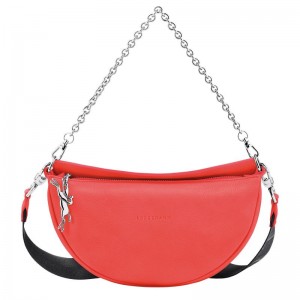 Red Longchamp Smile S Women's Shoulder Bags | 0528-SKZPE